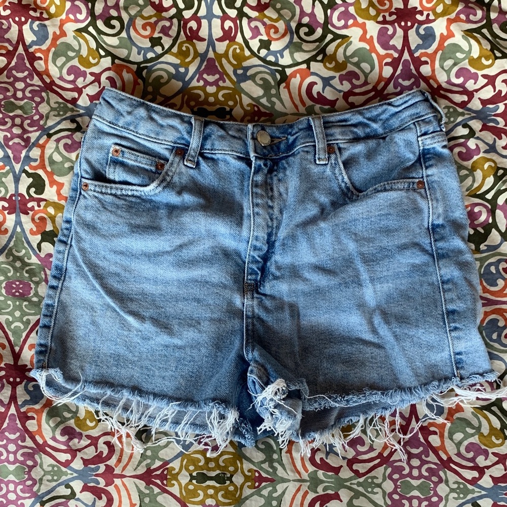 Topshop “Mom” Cutoff Jean Shorts